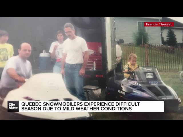 ⁣Quebec snowmobilers face challenging season due to mild weather