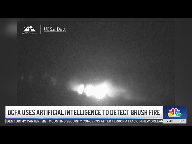 ⁣OCFA uses AI to detect brush fire