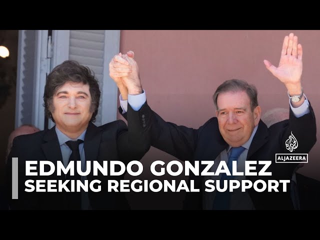 ⁣Venezuela's exiled opposition leader Edmundo Gonzalez visits Argentina