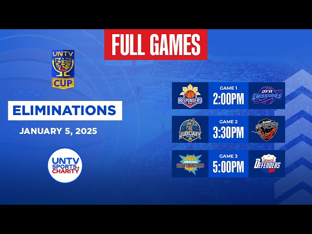 ⁣LIVE FULL GAMES: UNTV Cup Season 11 Eliminations at Novadeci Convention Center, QC | January 5, 2025