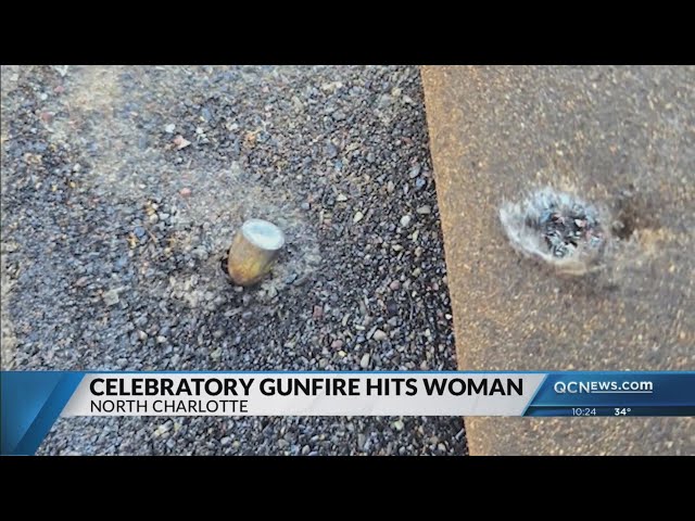 ⁣Charlotte woman says she was hit by bullet from New Year's Eve celebratory gunfire