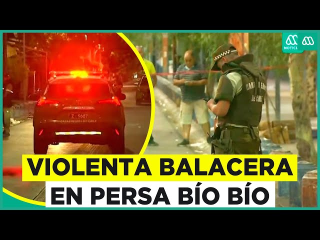 ⁣Violento tiroteo en Persa Bío Bío: Hay cuatro heridos de bala