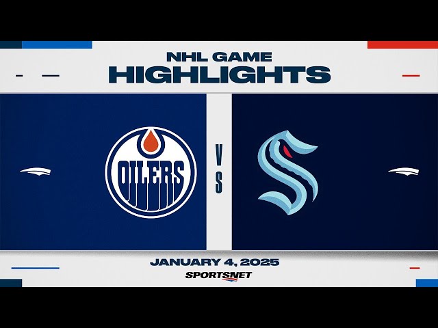 ⁣NHL Highlights | Kraken vs. Oilers - January 4, 2025