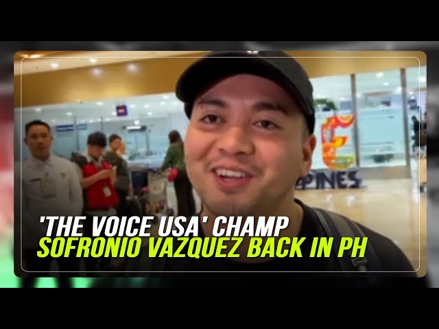 ⁣'The Voice USA' champ Sofronio Vazquez back in PH | ABS-CBN News