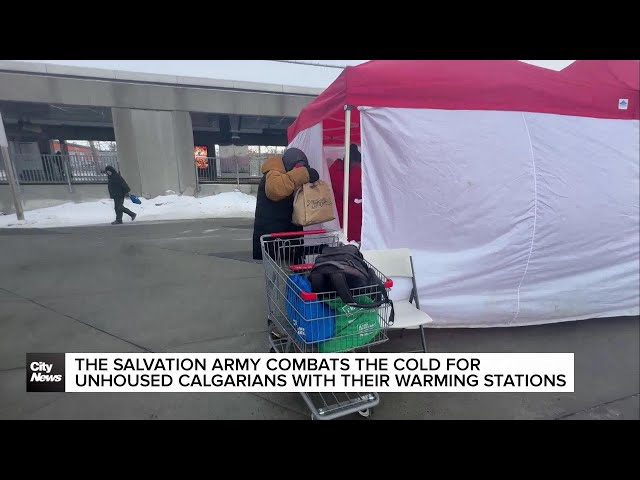 ⁣The Salvation Army helps unhoused Calgarians combat the cold with their warming stations