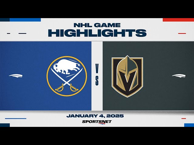 ⁣NHL Highlights | Sabres vs. Golden Knights - January 4, 2025