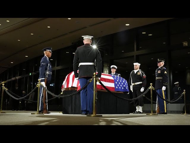 ⁣Former US President Jimmy Carter's six-day state funeral begins in Georgia