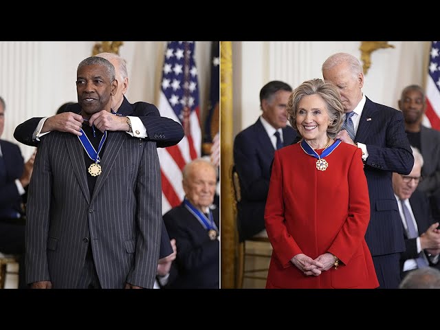 ⁣Hillary Clinton, Denzel Washington and more receive Presidential Medal of Freedom