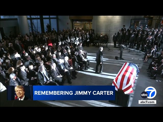 ⁣Former President Jimmy Carter's 6-day state funeral begins in Georgia