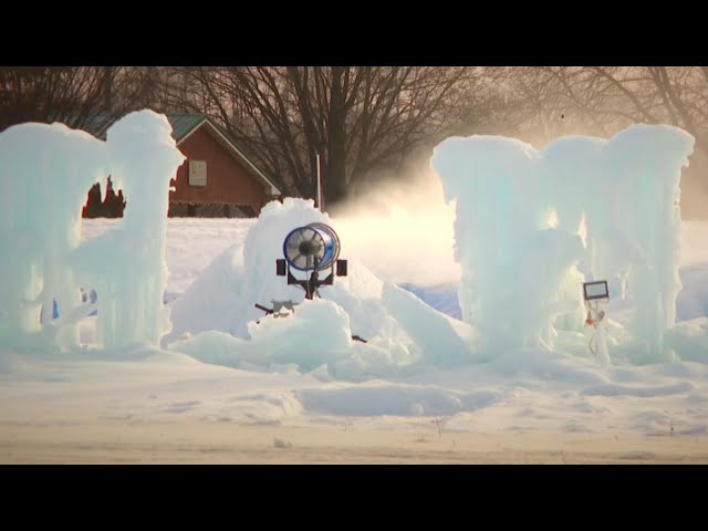 ⁣Ice castles open in Minnesota