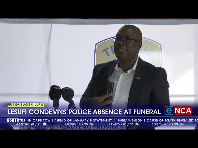 ⁣Lesufi condemns police absence at funeral