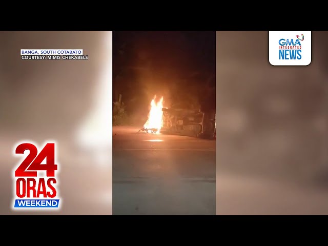 ⁣Motorsiklong sumalpok sa minivan, nagliyab; 1 patay, 6 sugatan | 24 Oras Weekend