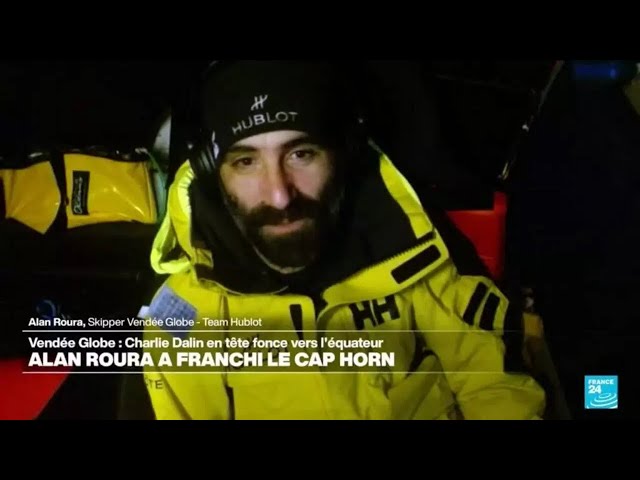 ⁣"C'est un moment magique " : Alan Roura, skipper dans le Vendée Globe, passe le cap H