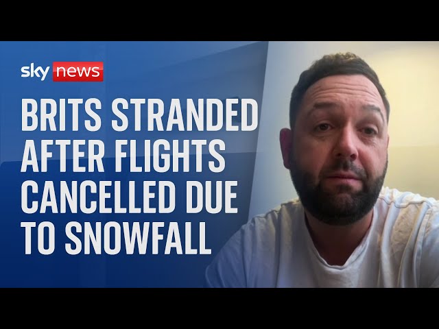 ⁣Family stranded in Berlin for four days as snow causes flight chaos