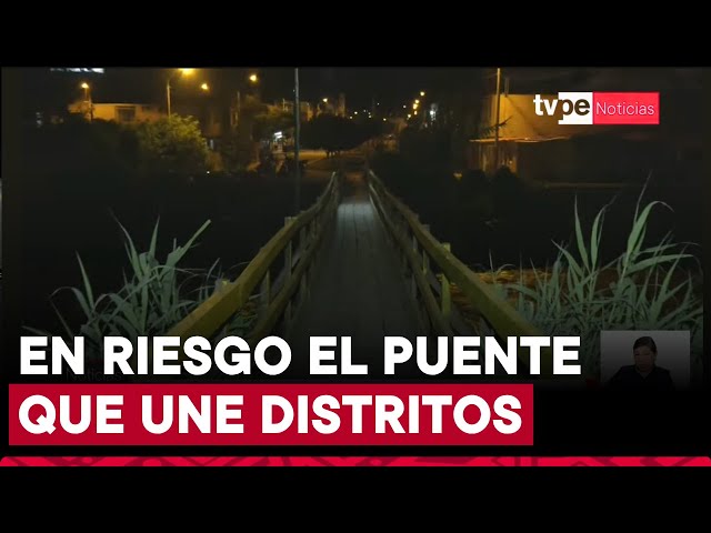 ⁣Puente que une Comas y Puente Piedra en riesgo por aumento significativo de caudal del río Chillón