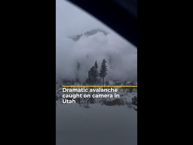 ⁣Dramatic video of an avalanche in Utah | AJ#shorts