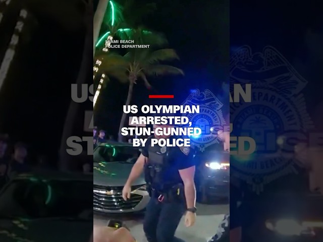 ⁣US Olympian arrested, stun-gunned by police #cnn #news