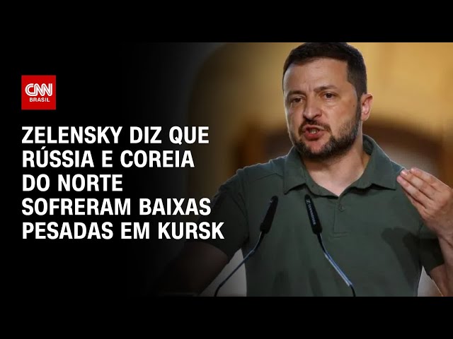 ⁣Zelensky diz que Rússia e Coreia do Norte sofreram baixas pesadas em Kursk | AGORA CNN