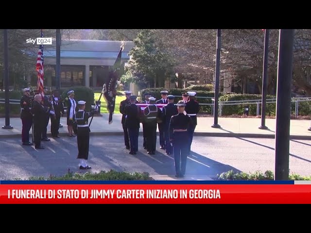 ⁣Usa, i funerali di Stato di Jimmy Carter iniziano in Georgia