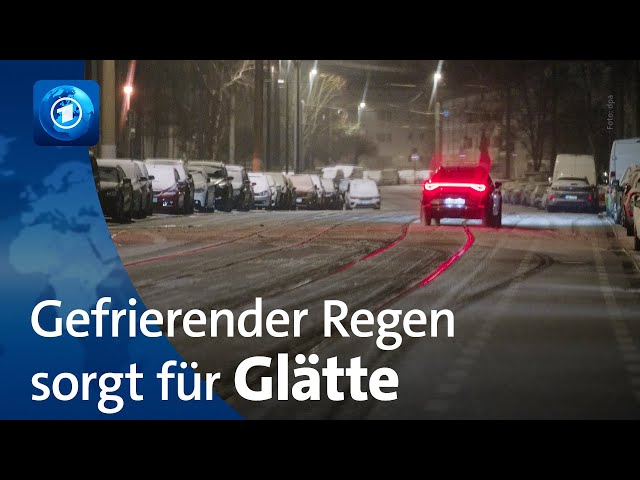 ⁣Winterwetter in Deutschland: Flugausfälle, Unfälle und Eisregen