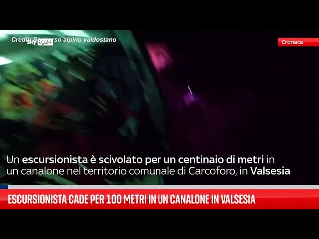 ⁣Escursionista cade in un canalone in Valsesia