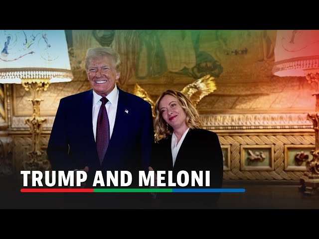 ⁣Italian Prime Minister Meloni meets with Trump at his Florida resort