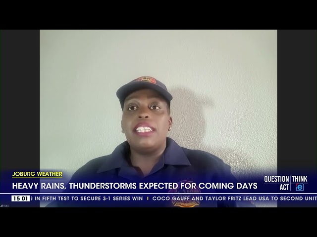 ⁣Joburg Weather | Heavy rains, thunderstorms expected for coming days