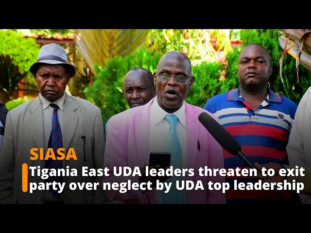 ⁣Tigania East UDA leaders threaten to exit party over neglect by UDA top leadership