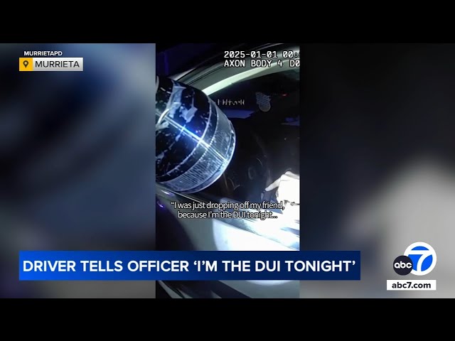 ⁣Man arrested after telling Murrieta officer he was 'the DUI tonight' instead of the DD