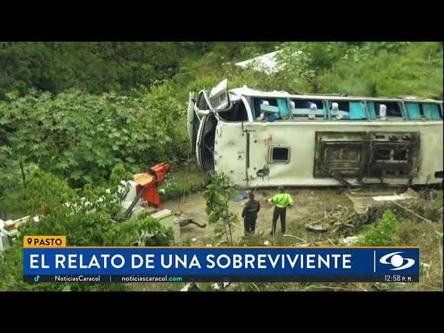 ⁣"Ya no podía frenar": sobreviviente de accidente en Nariño que dejó 13 personas fallecidas