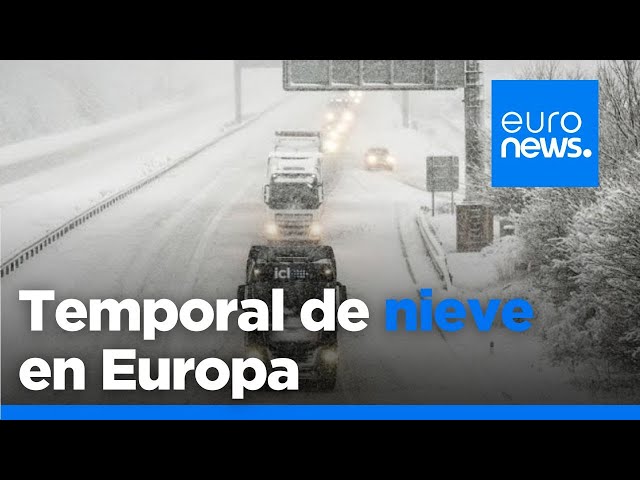 ⁣La nieve y las heladas golpean Alemania y Reino Unido, donde se han cerrado varios aeropuertos