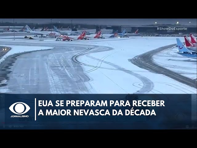 ⁣EUA se preparam para receber a maior nevasca da década