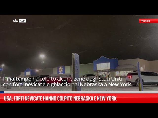 ⁣Usa, forti nevicate hanno colpito Nebraska e New York