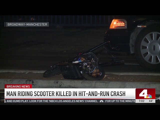 ⁣Man riding scooter killed in hit-and-run crash