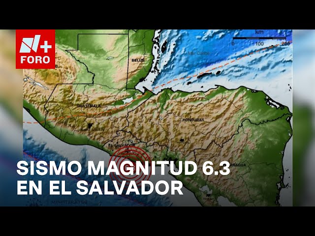 ⁣Sismo de magnitud 6.3 frente a la costa de El Salvador, sin riesgo de Tsunami - Las Noticias