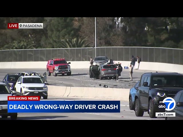 ⁣2 killed, 3 injured in wrong-way crash on 134 Freeway in Pasadena