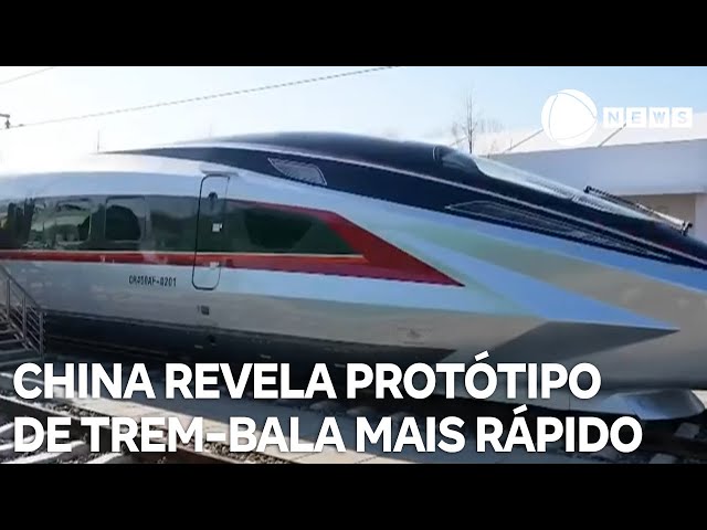 ⁣China revela protótipo de trem-bala mais rápido do mundo