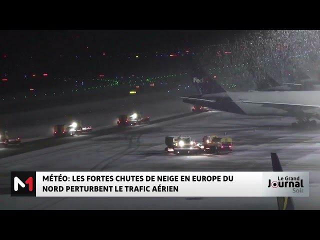 ⁣Météo : Les fortes chutes de neige en Europe du nord perturbent le trafic aérien