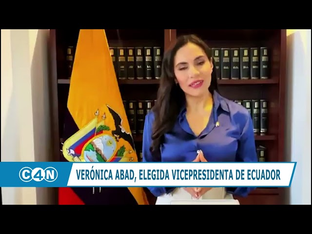 ⁣Verónica Abad, elegida como vicepresidenta de Ecuador