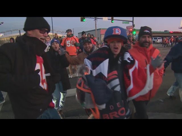 ⁣Broncos fans excited for playoffs after blowout win over Chiefs