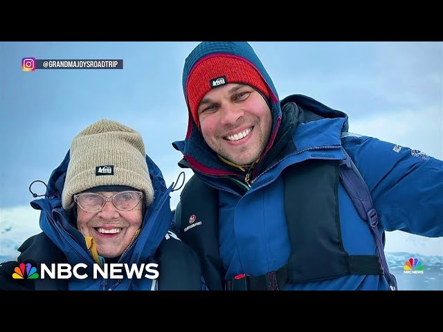 ⁣94-year-old grandma sets off to visit every continent with grandson