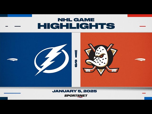 ⁣NHL Highlights | Lightning vs. Ducks - January 5, 2025