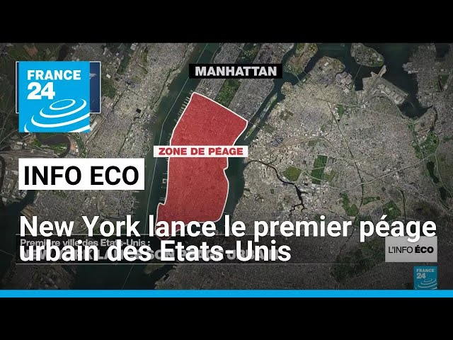 ⁣New York lance le premier péage urbain des Etats-Unis • FRANCE 24