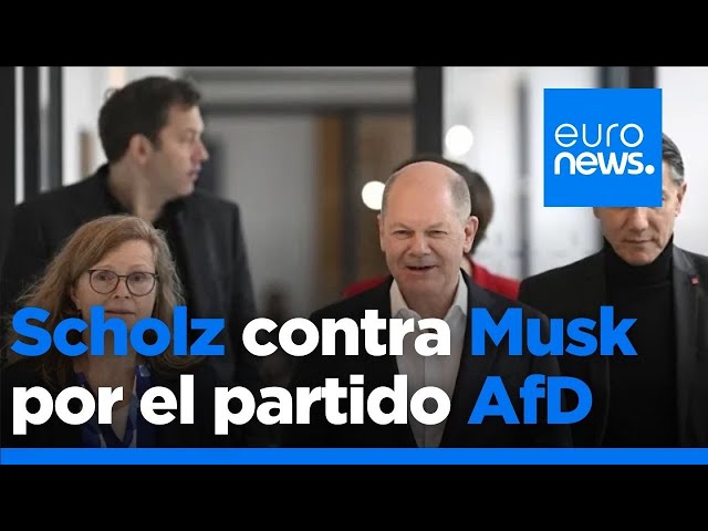 ⁣Scholz condena el apoyo de Musk al partido ultraderechista AfD de Alemania