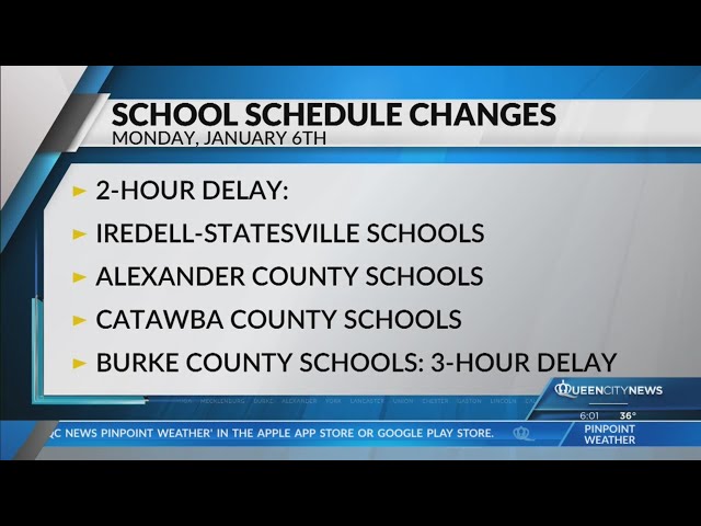 ⁣Multiple districts issue closures, delays for Monday