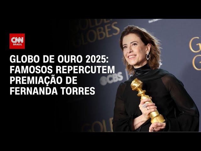 ⁣Globo de Ouro 2025: famosos repercutem premiação de Fernanda Torres | CNN NOVO DIA