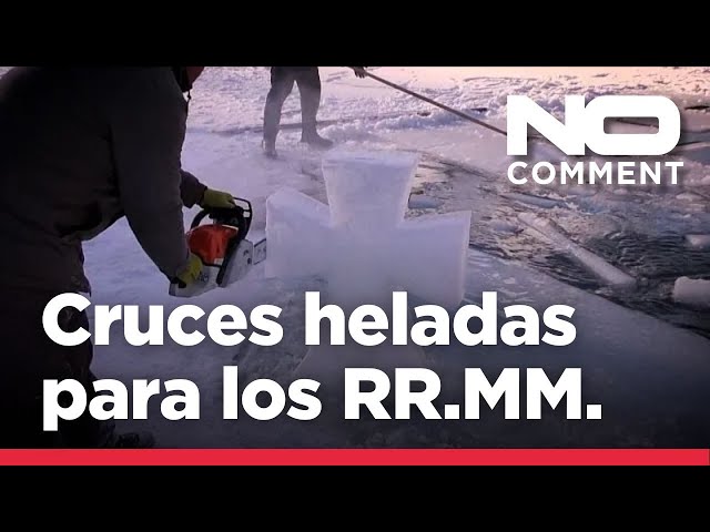 ⁣NO COMMENT: Rumanía se prepara para el Día de Reyes con la bendición de cruces de hielo