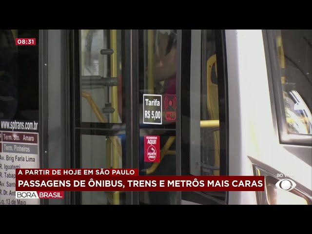 ⁣SP começa o ano com aumento nas tarifas de ônibus, trens e Metrô