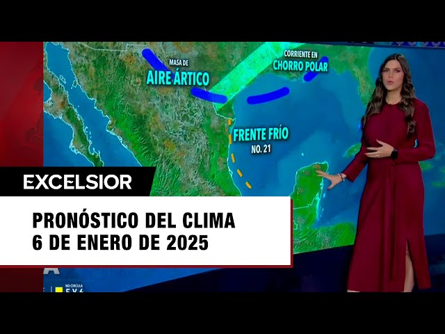 ⁣Clima para hoy 6 de enero de 2025