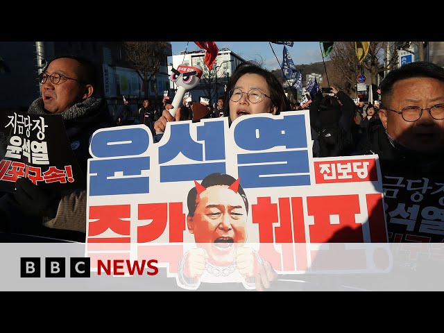 ⁣South Korea investigators may extend president's arrest warrant | BBC News